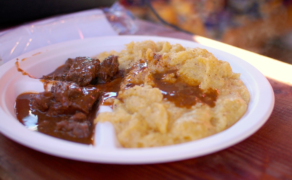 polenta con cervo in umido